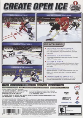 NHL 2005 box cover back